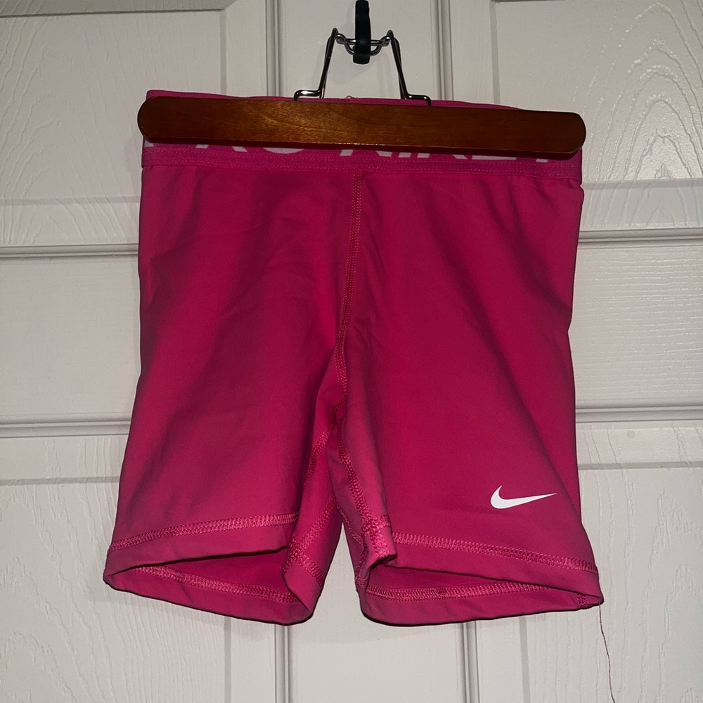 Hot Pink Nike Pro Spandex Shorts